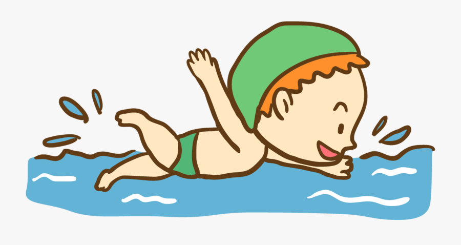 Child Vector Transprent Png - Kids Swimming Drawing, Transparent Clipart