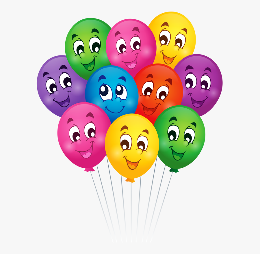 Happy Birthday Smiley Face Clipart For Your App - Cartoon Images Of Balloons, Transparent Clipart