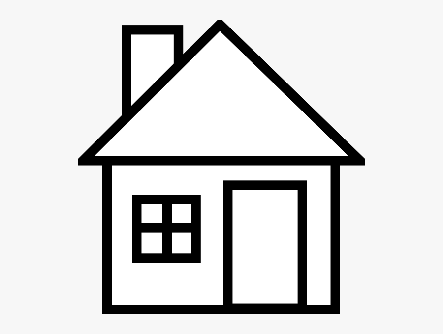 House In Black And White, Transparent Clipart