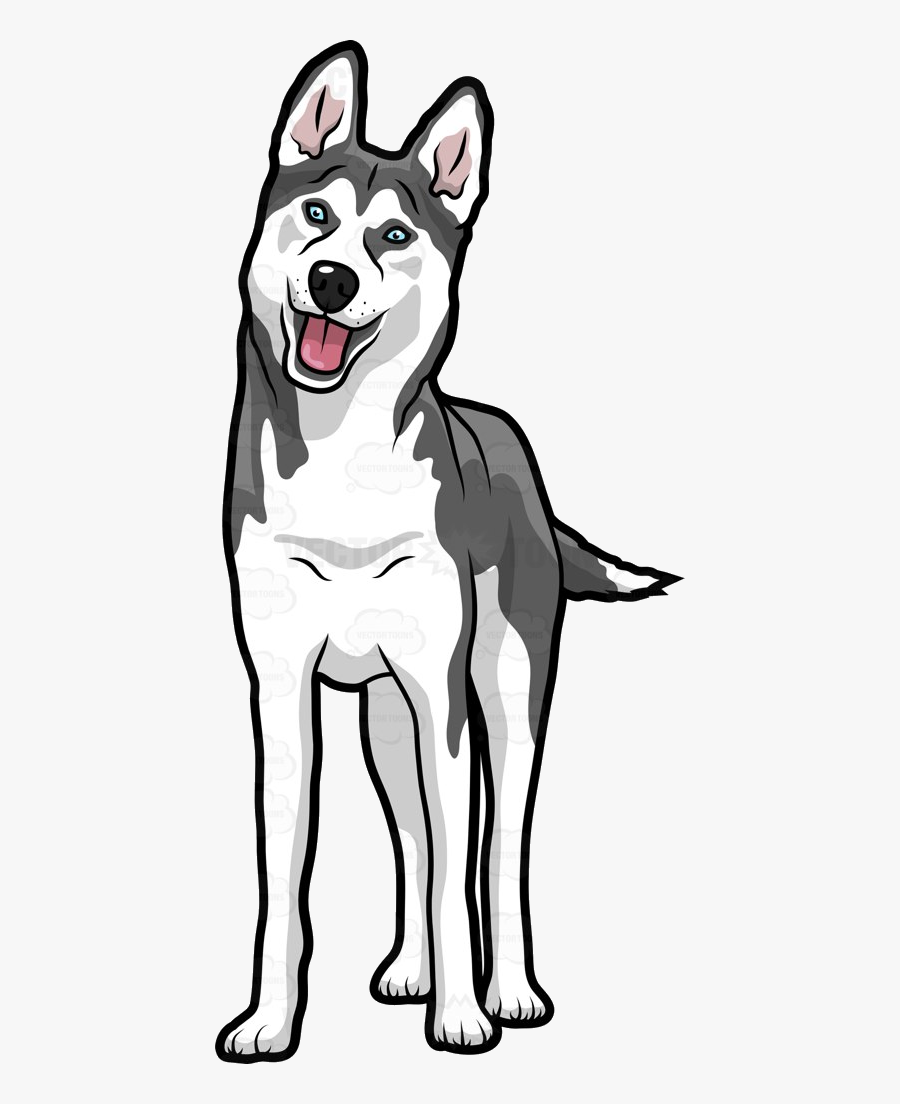 Dog Big Clipart Free Clip Art Transparent Png - Drawing Siberian Husky Cartoon, Transparent Clipart