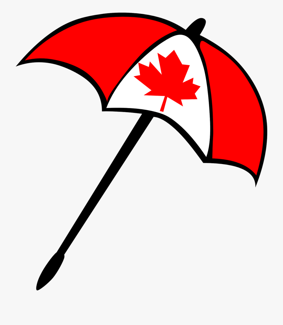 Canada Umbrella Svg Clip Arts - Cartoon Canada Flag Png, Transparent Clipart