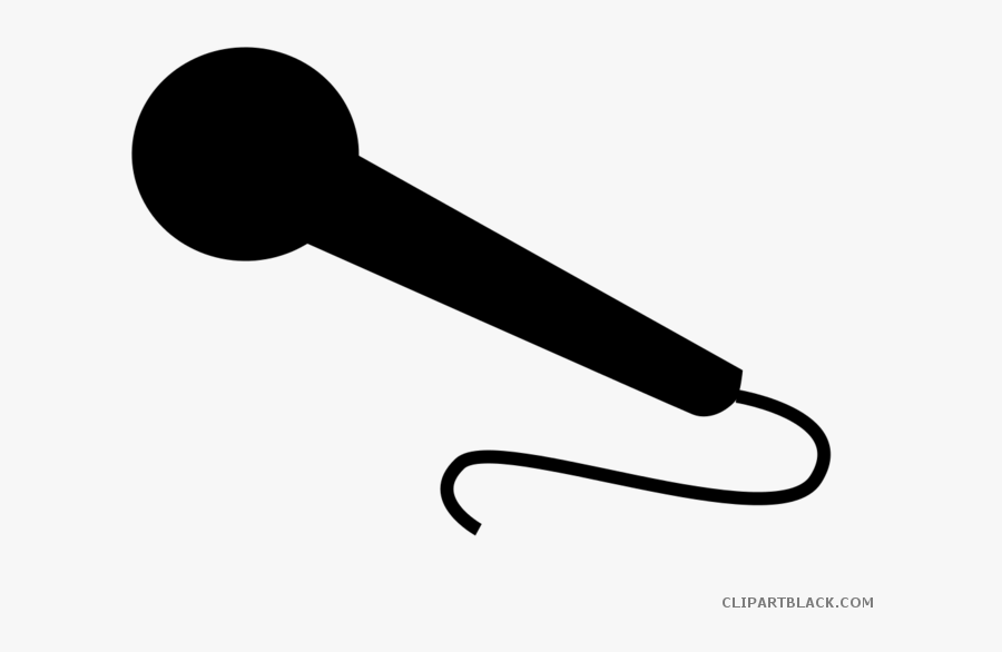 Microphone Clipart Silhouette Clip - Black And White Microphone Clip Art Transparent Background, Transparent Clipart