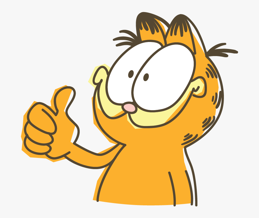 Garfield Line Messaging Sticker - Garfield Thumbs Up, Transparent Clipart