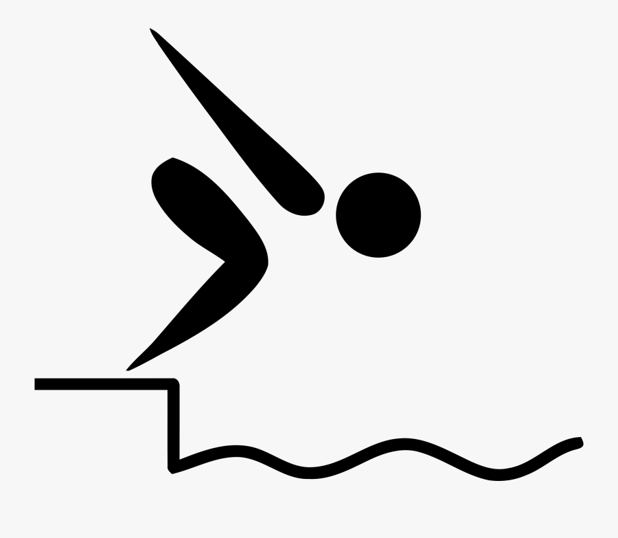Swimming At The Summer Olympics - Olympic Swimming Pictogram, Transparent Clipart