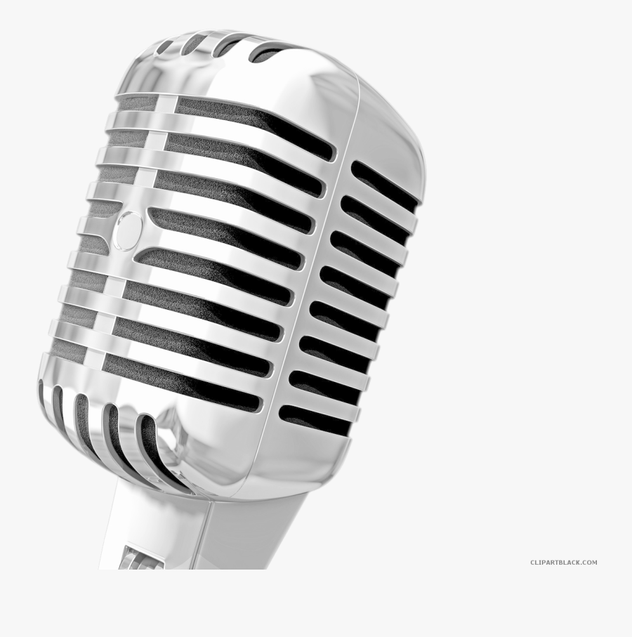 Microphone Transparent Tools Free Black White Clipart - Old School Microphone Png, Transparent Clipart