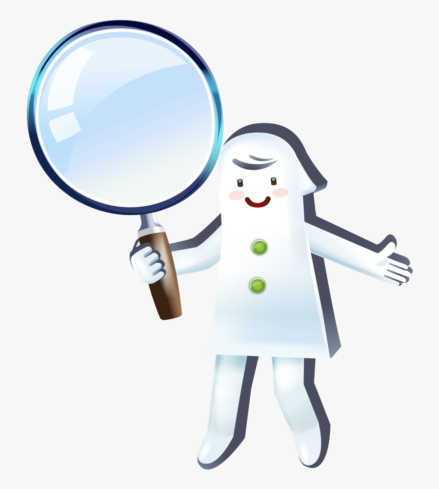 Clipart People Magnifying Glass - Cartoon, Transparent Clipart