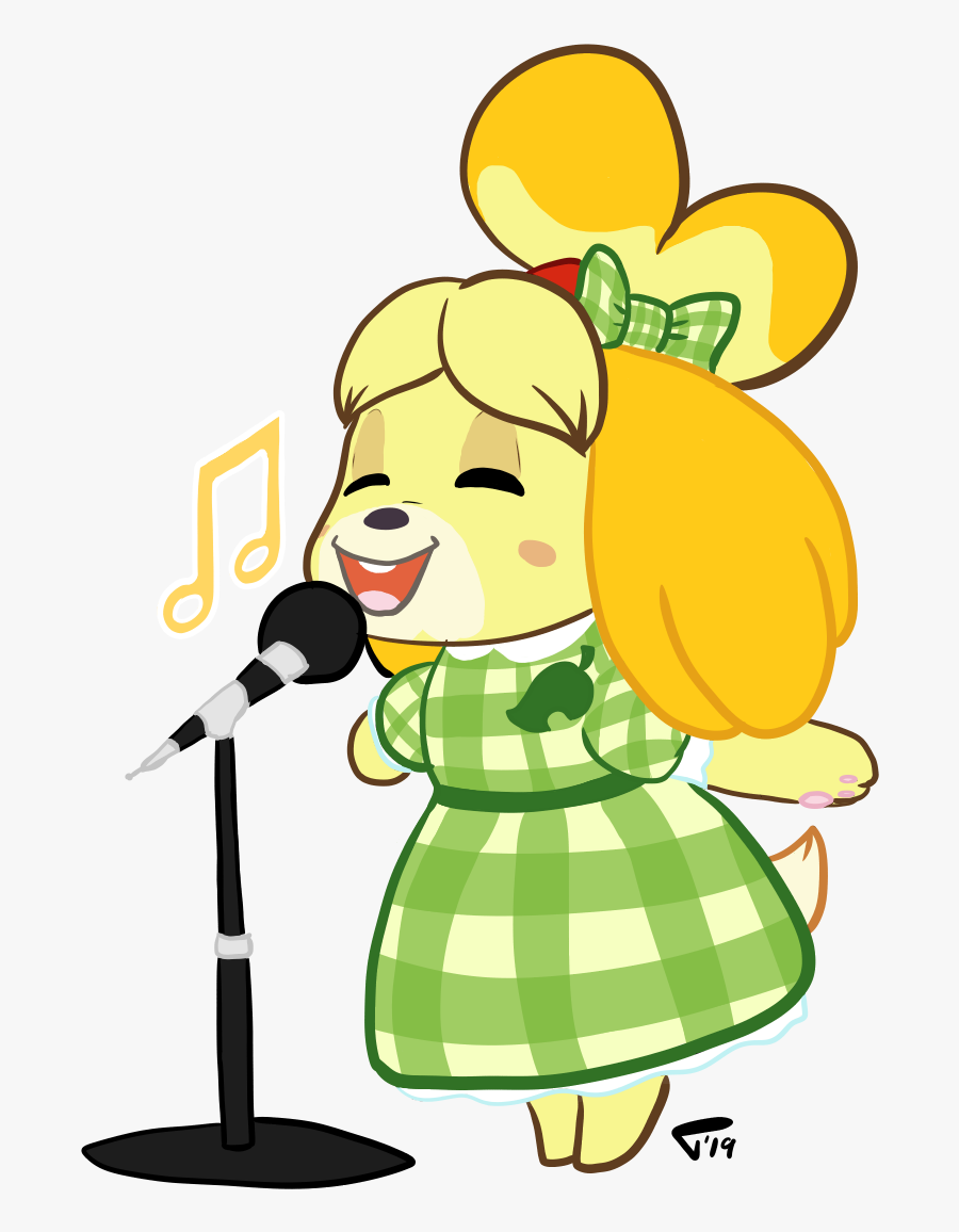2 Jan - Animal Crossing Isabelle Singing, Transparent Clipart