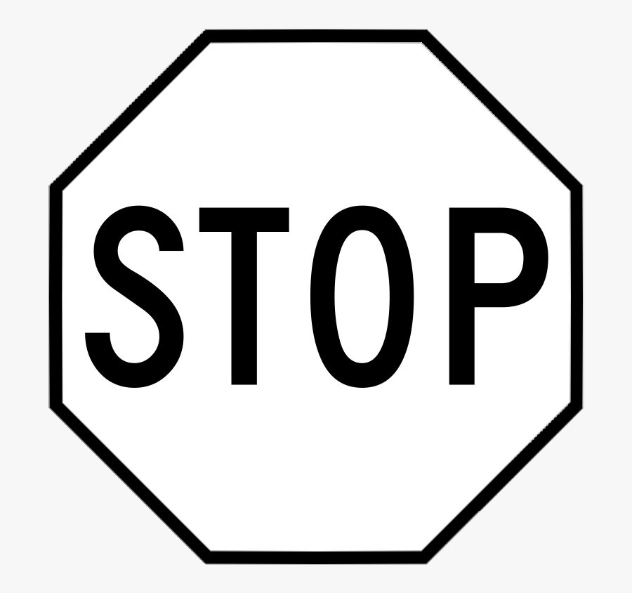 Stop Sign Clip Art Black - Stop Sign, Transparent Clipart