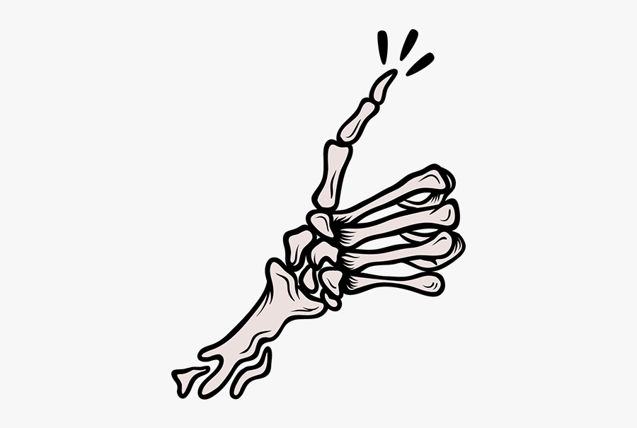 Collection Of Drawing - Skeleton Thumbs Up Transparent, Transparent Clipart