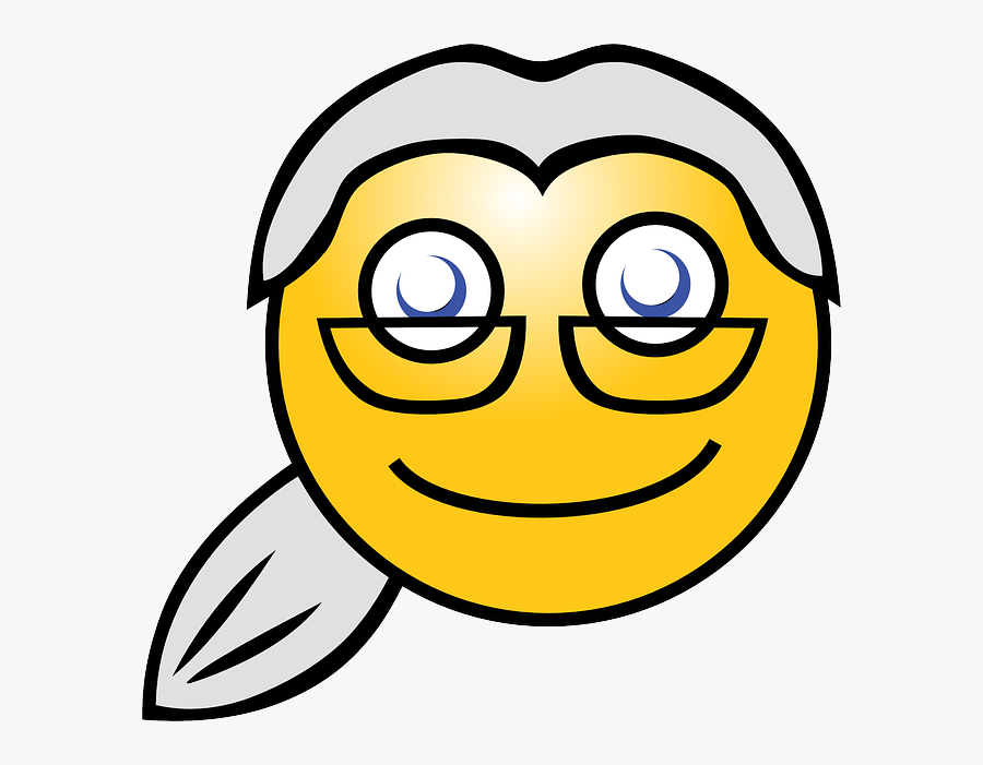 Face Smile Old Woman Clipart - Old Lady Smiley Face, Transparent Clipart