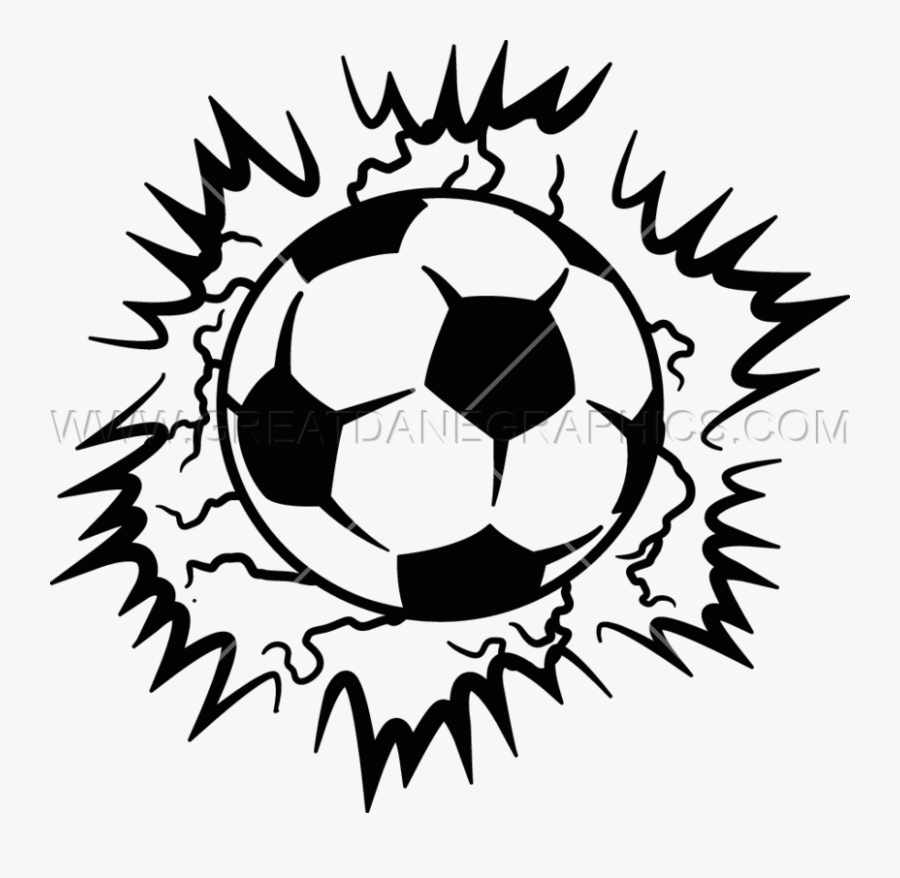 Lightning Soccer Ball - Mason City Soccer Club Logo, Transparent Clipart