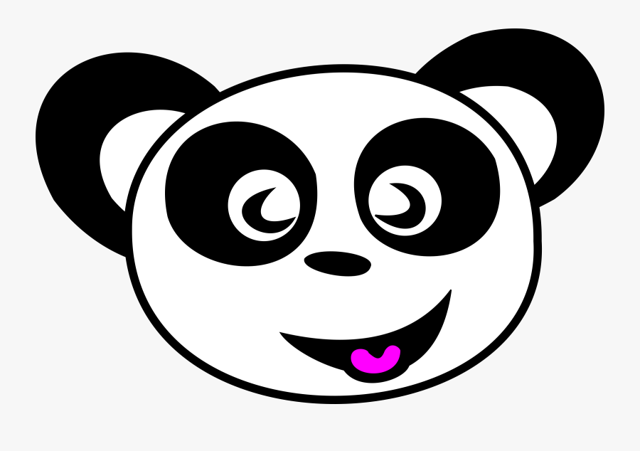 Panda Face No Background, Transparent Clipart