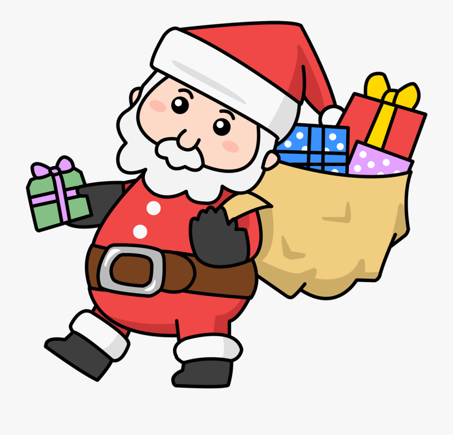 Cute Santa And Reindeer Clipart - Christmas Cute Cartoon Santa, Transparent Clipart