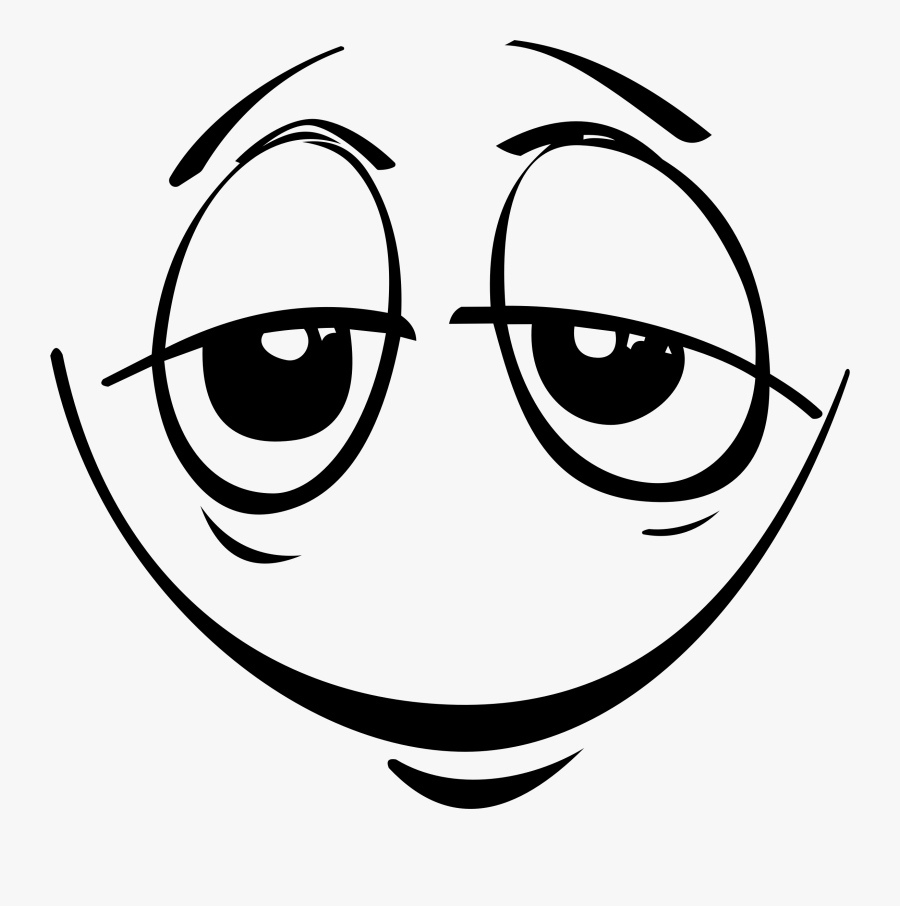 Smiley Face Black And White Clipart Stoned Smiley Face - High Smiley Face Png, Transparent Clipart