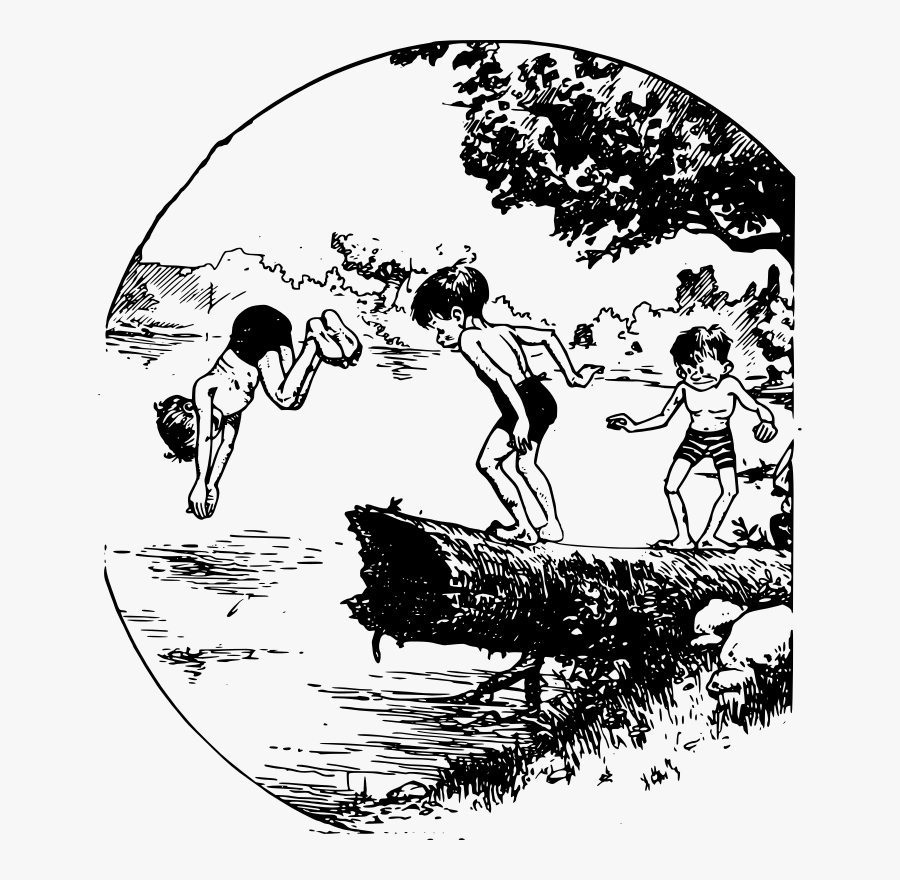 Transparent Swimming Clipart Png - Swimming In The River Clip Art, Transparent Clipart