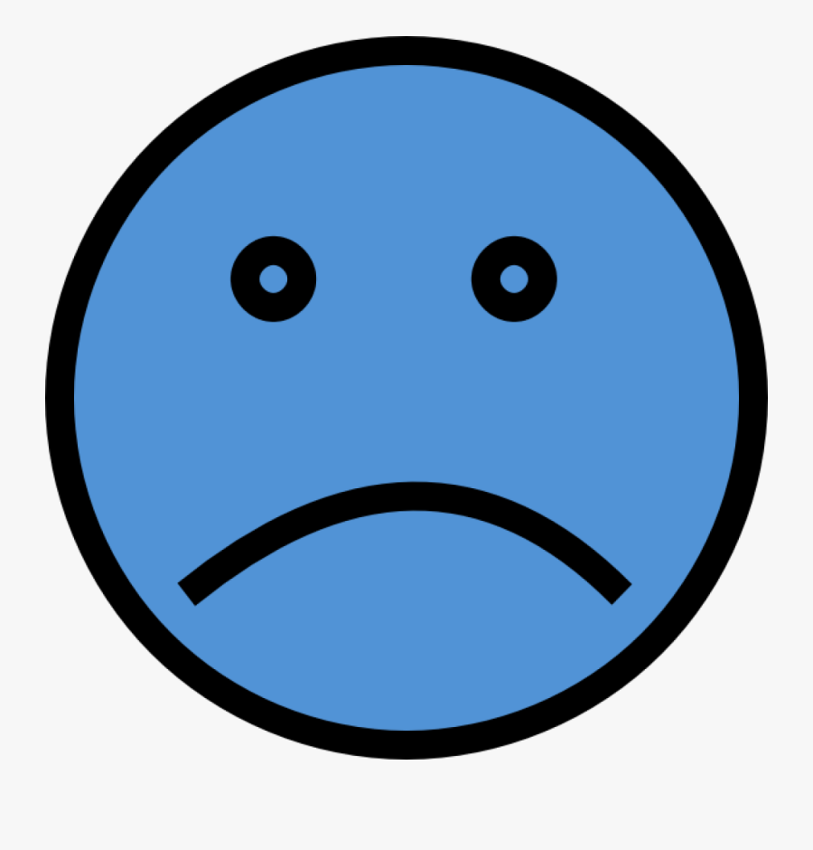 Happy And Sad Face Clip Art Images - Blue Sad Face Clipart, Transparent Clipart