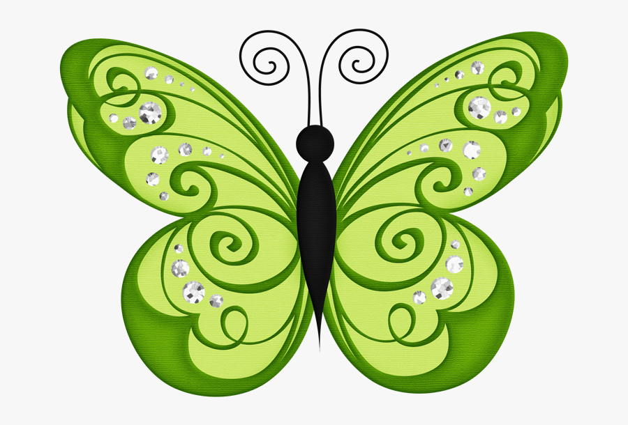 Butterfly Green Clip Art, Transparent Clipart