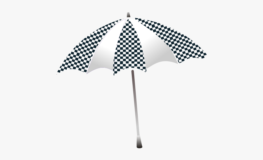Chequered Umbrella Svg Clip Arts - Clipart Black And White Design Umbrella, Transparent Clipart