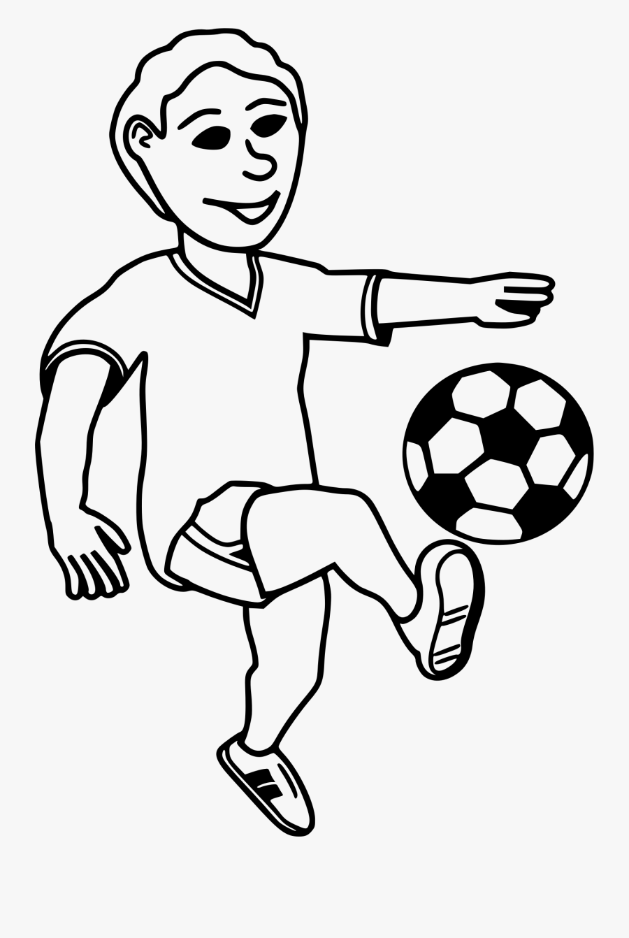 Soccer Ball Clip Art - Play Football Clipart Black And White, Transparent Clipart