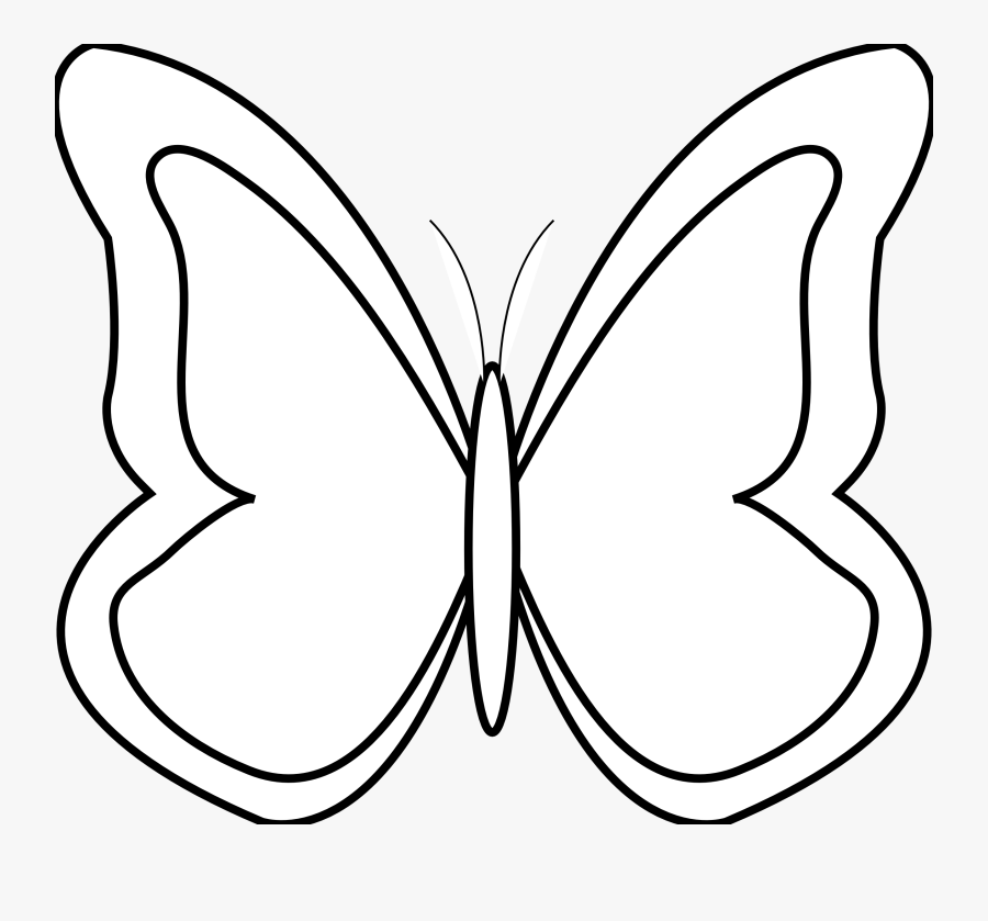 Butterfly Clipart Monochrome - Butterfly Pictures Clip Art Black And White, Transparent Clipart