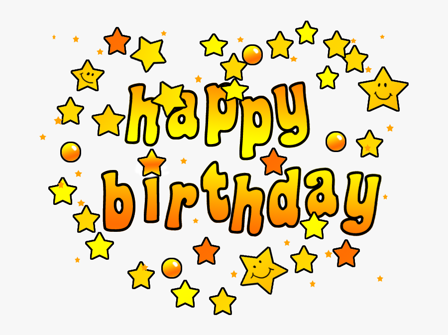 Birthday Clip Art With Text Stars And Heart Shape - Happy Birthday Stars Png, Transparent Clipart
