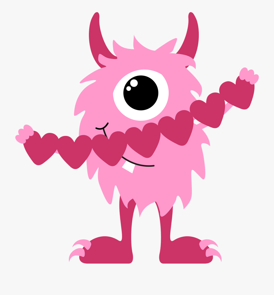 Monster Valentines Clip Art, Transparent Clipart