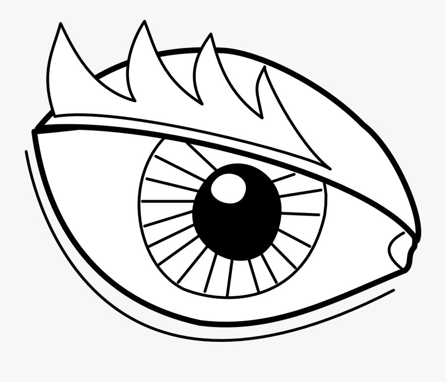Line Art,human Body,eye - Outline Of An Eye, Transparent Clipart