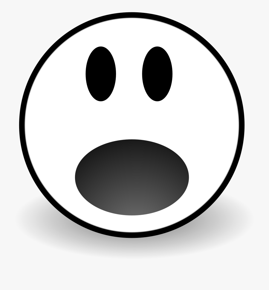 Hd Afraid Face Clipart - Scared Face Clipart Black And White, Transparent Clipart