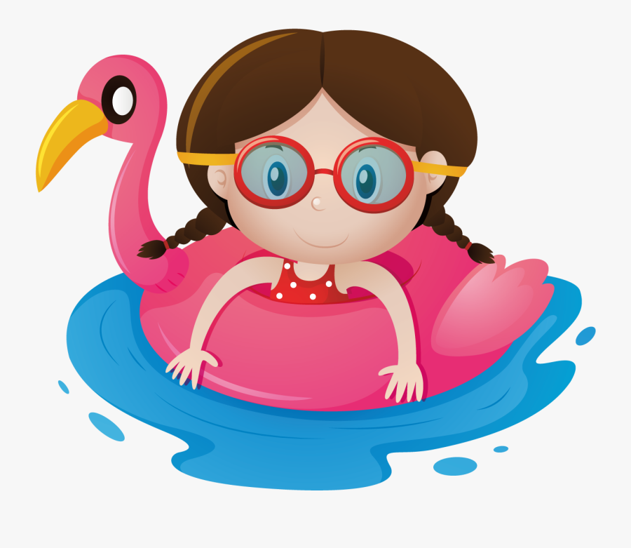 Child Clipart Swimming Pool - Float In A Pool Clipart, Transparent Clipart