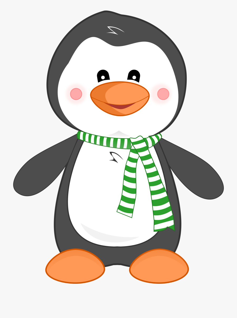 Penguin Clipart Pierre The Transparent Png - Penguin With Scarf Clipart, Transparent Clipart