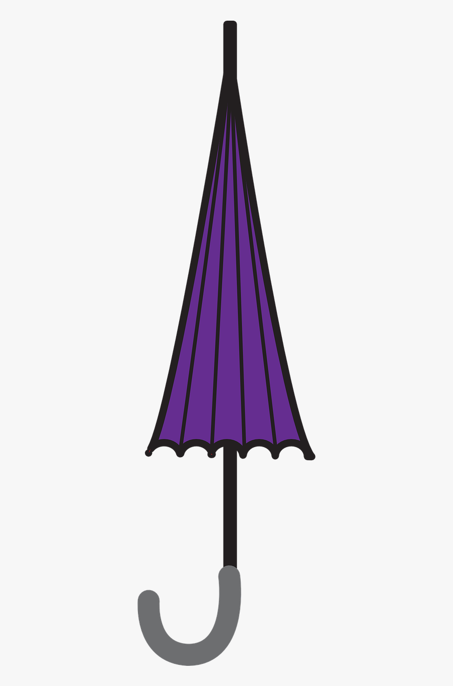 Clipart Umbrella Purple Umbrella - Umbrella Clip Art Closed, Transparent Clipart