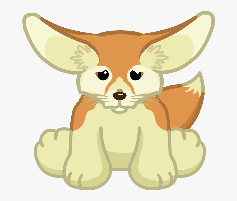 Fennec Fox Clipart Cartoon - No Background Fennec Fox, Transparent Clipart