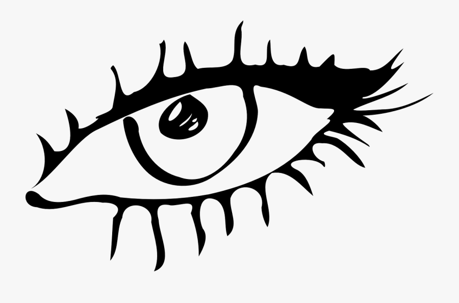 Transparent Eyes Clipart - Scary Eye Clipart Black And White, Transparent Clipart