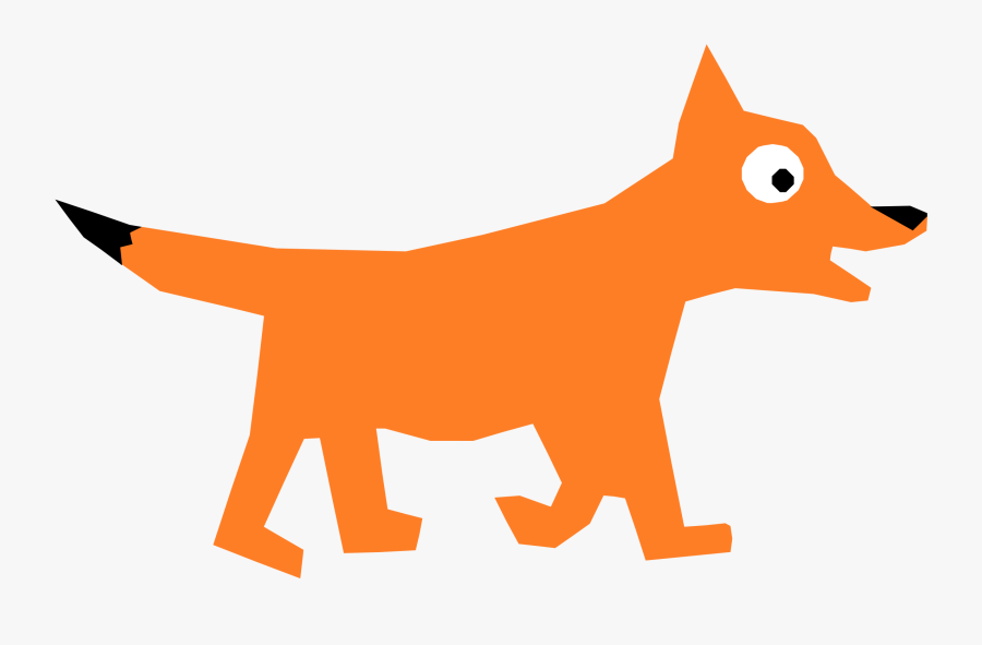Orange Cartoon Vector Image - Red Black And White Foxes Drawing, Transparent Clipart