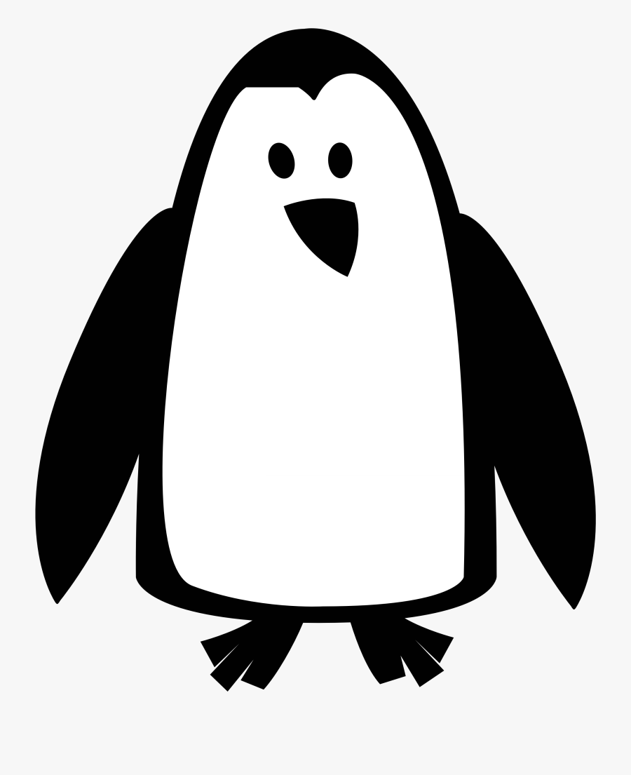 Penguin Black And White Penguin Clip Art Black And - Penguin Clipart Black And White, Transparent Clipart