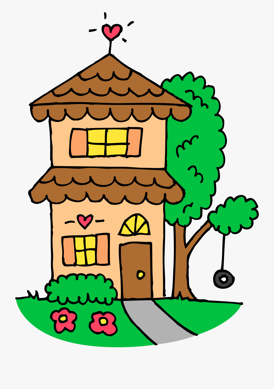 Cute House Clipart Free - Cute House Clipart Black And White, Transparent Clipart