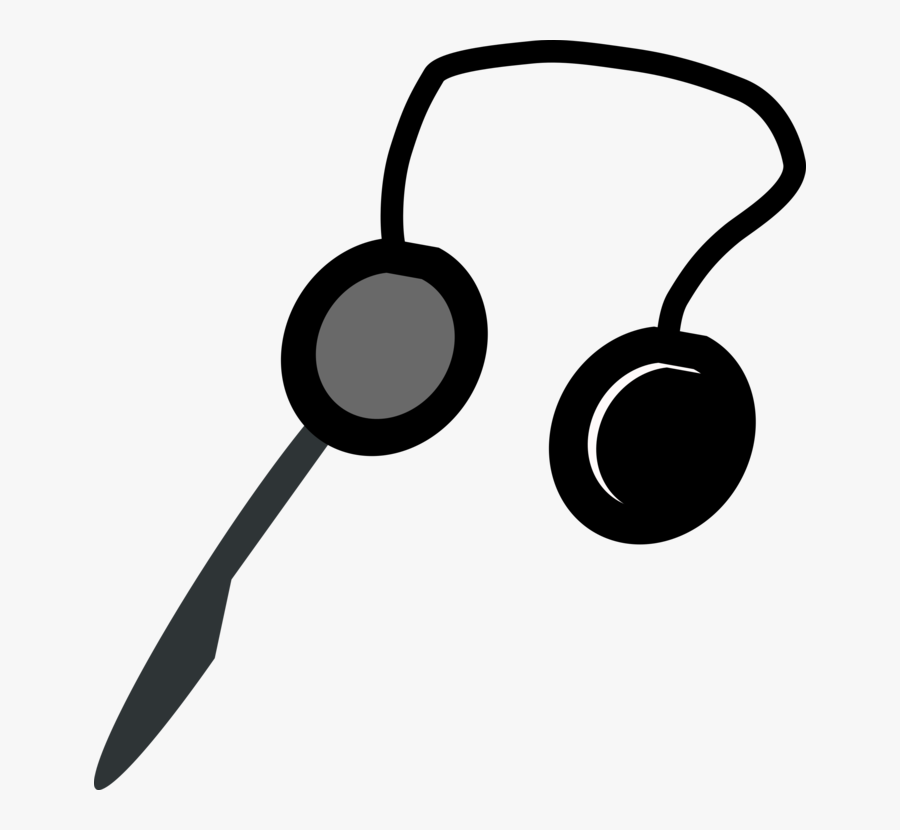 Microphone Head Png Clipart - Clipart Black Headset, Transparent Clipart