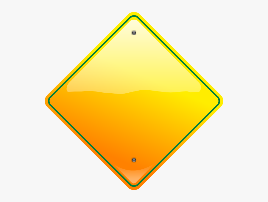 Stop Sign With Apple Clipart - Blank Yellow Crossing Sign, Transparent Clipart