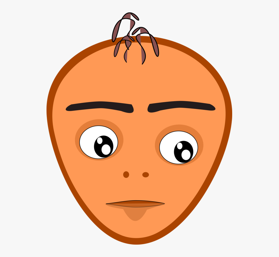 Emotion,head,eye - Cara Sin Pelo Animada, Transparent Clipart