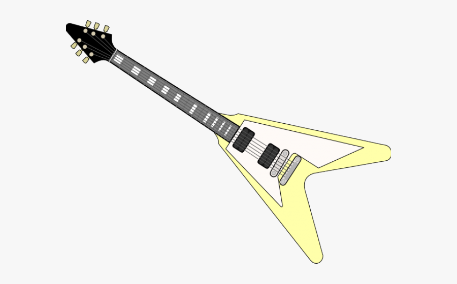 Flying V Guitar Vector, Transparent Clipart
