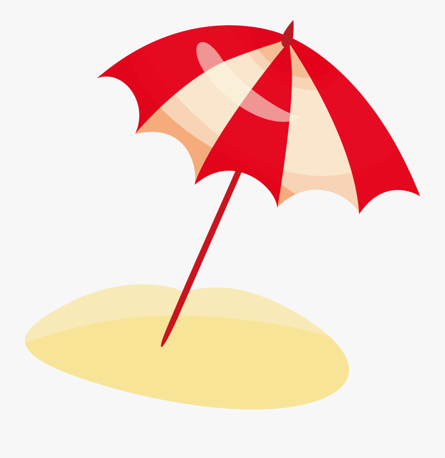 Cartoon Beach Clip Art Parasol Transprent Png Ⓒ - Parasol Cartoon, Transparent Clipart