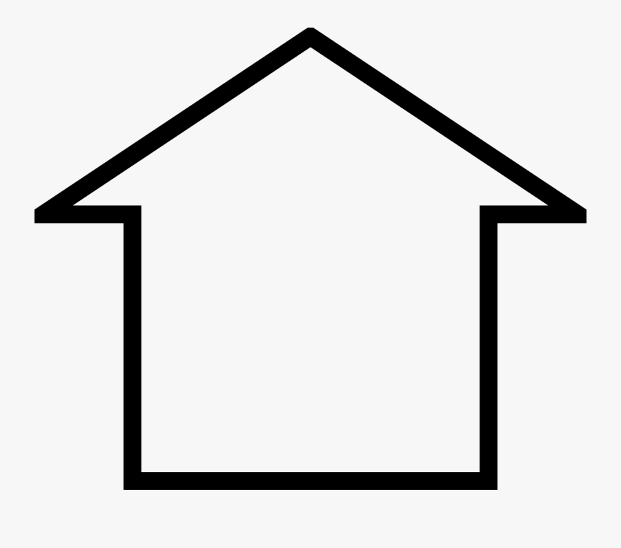 Simple House Icon - House Outline Clipart, Transparent Clipart