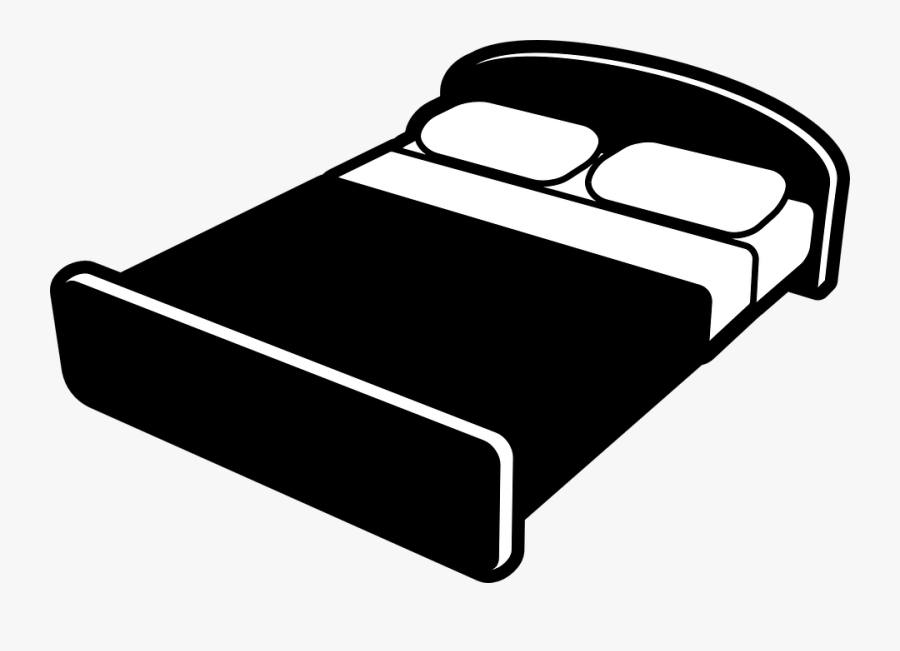 Bed - Black Bed Clipart, Transparent Clipart