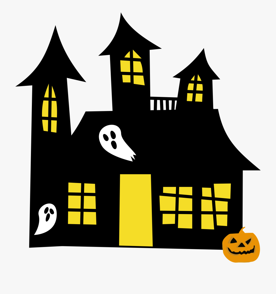 Clip Art Haunted Houses Clipart - Clipart Halloween Haunted House, Transparent Clipart