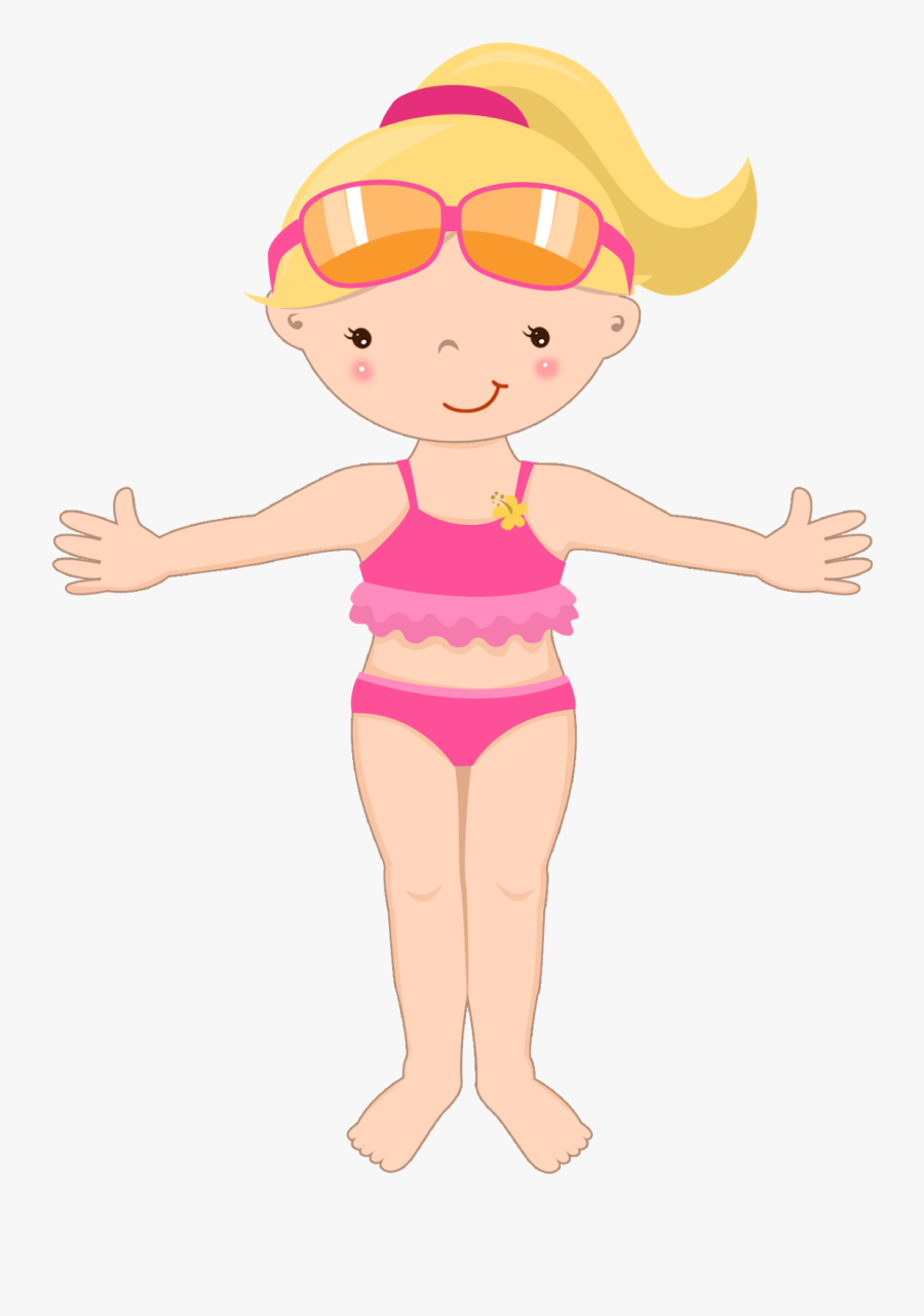 Dibujos Digi Stamps Summer - Girl In Bathing Suit Clipart, Transparent Clipart