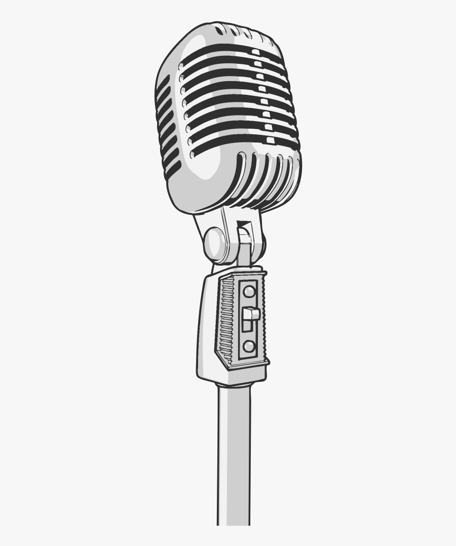 Microphone Wall Decal Sticker - Cartoon Microphone Png, Transparent Clipart