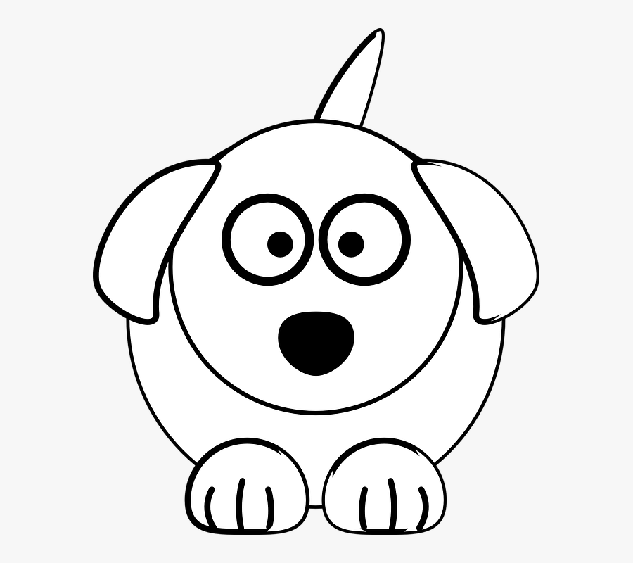 Dog Black And White Cute Dog Clipart Black And White - Cute Clipart Animals Black And White Dog, Transparent Clipart
