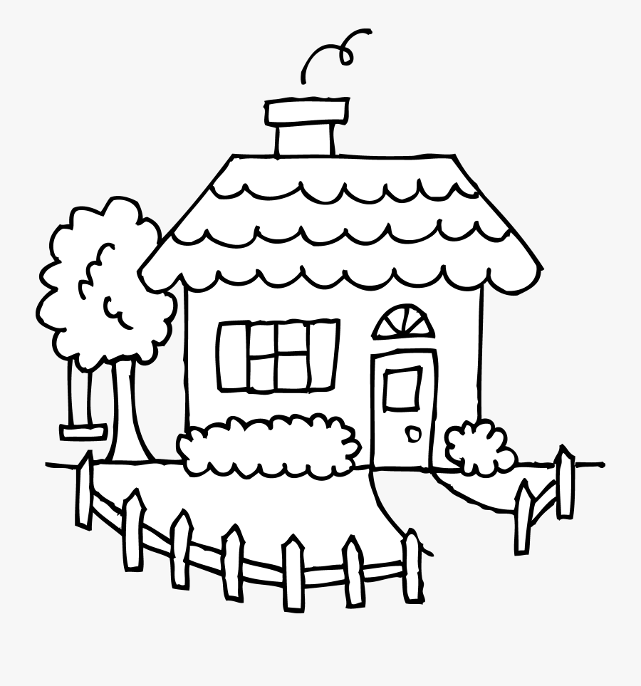 House Clipart Black And White - My House Clipart Black And White, Transparent Clipart