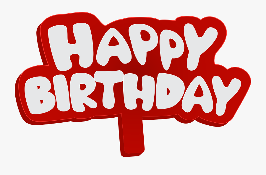 Happy Birthday Png Images Free Download - Transparent Background Red Happy Birthday Transparent, Transparent Clipart