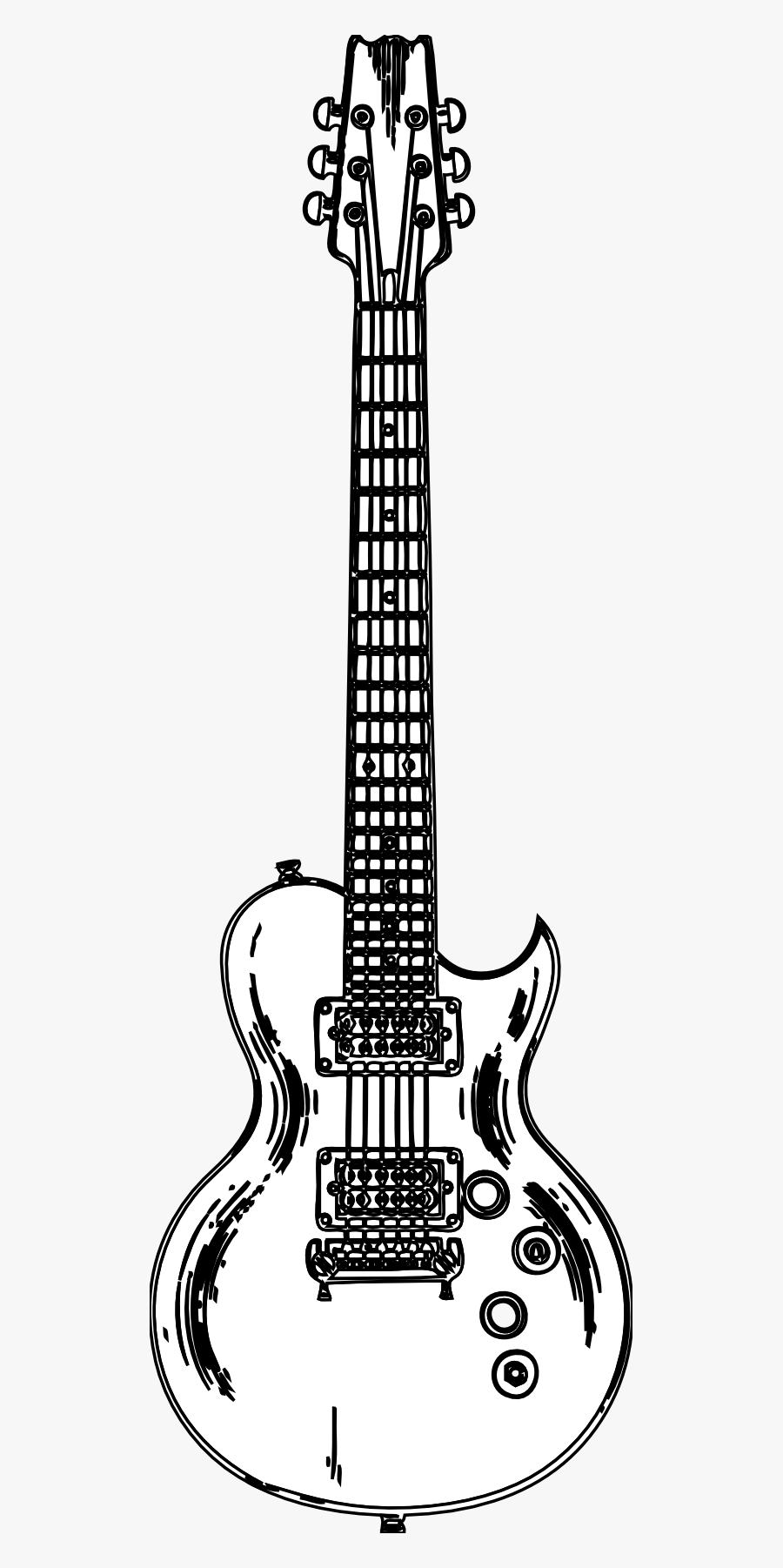 Guitar Black And White Guitar Clipart Black And White - Guitar Art Black And White, Transparent Clipart